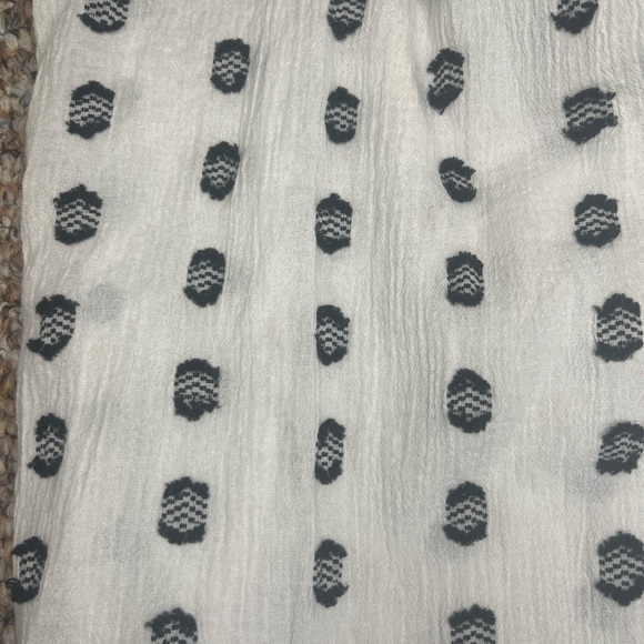 Faith & Zoe Black/White Peplum Top NWT Sz M - Picture 2 of 5